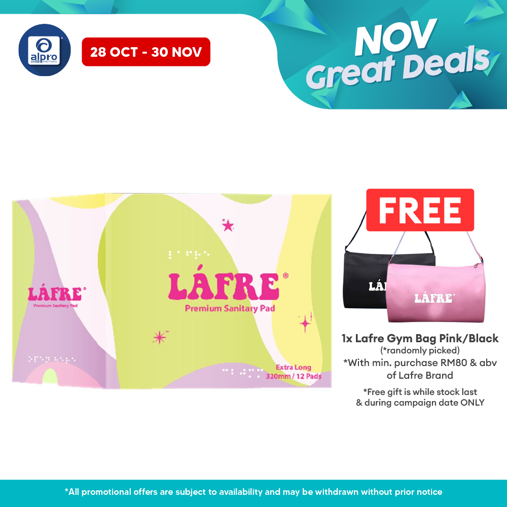 Lafre Sanitary Pads Extra Long 320mm 12s | Lady Anion Far-IR Layer for Strong and Healthy Skin Lafre