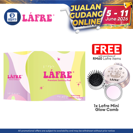 Lafre Sanitary Pads Extra Long 320mm 12s | Lady Anion Far-IR Layer for Strong and Healthy Skin Lafre