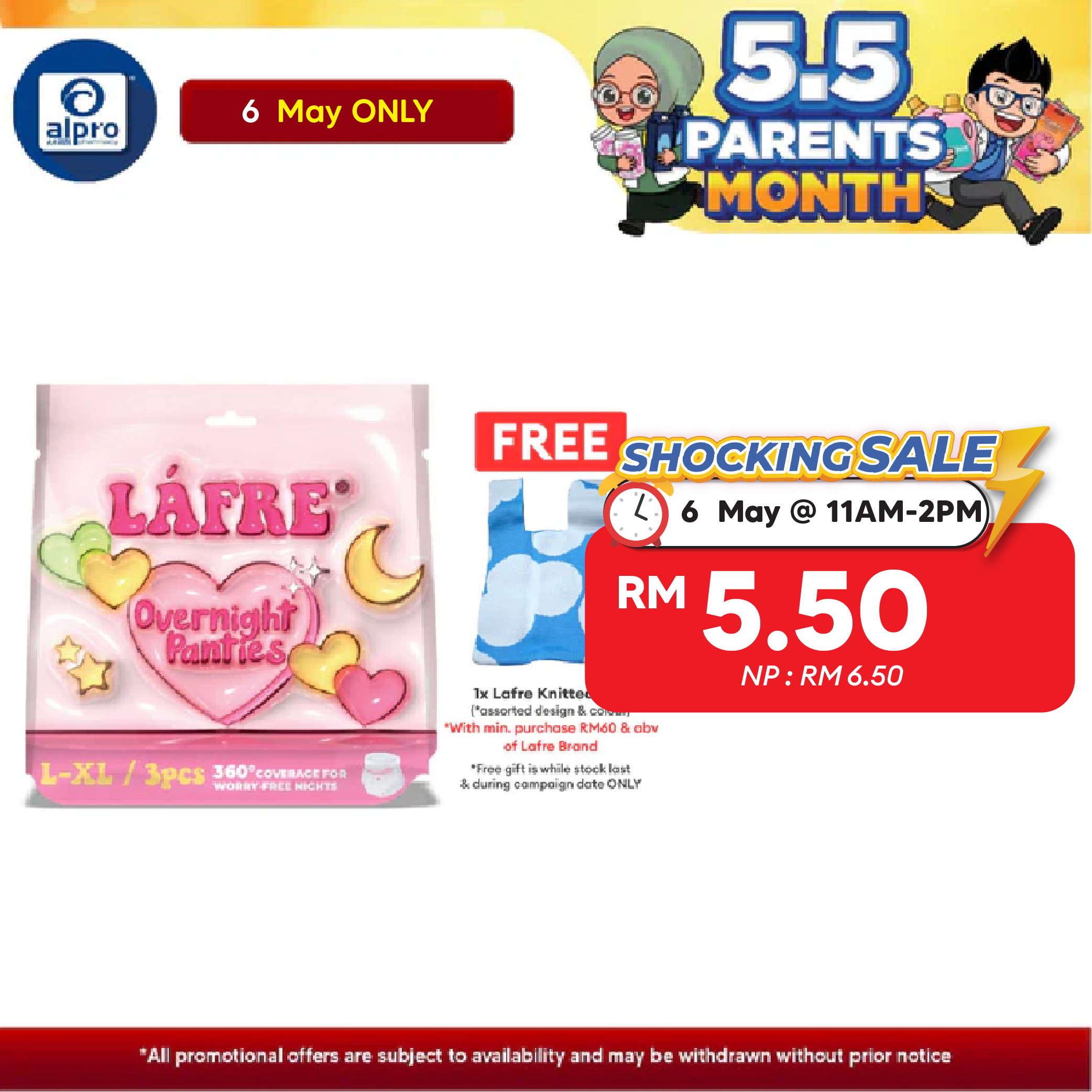 Lafre Overnight Panties L-XL 3s | 360° Leak Protection Lafre