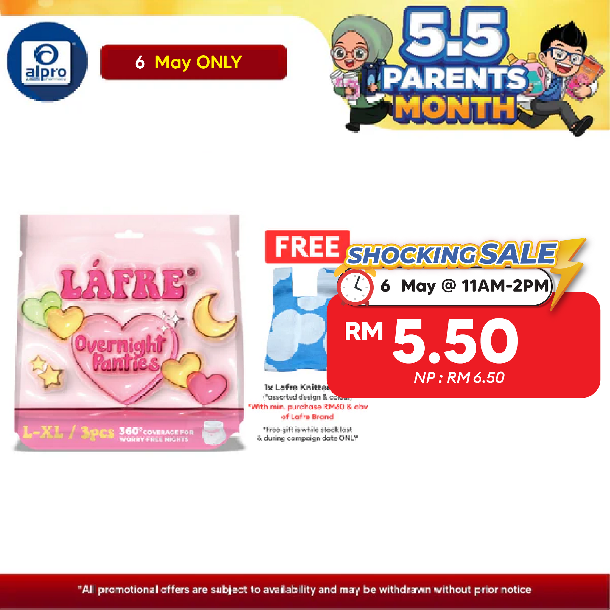 Lafre Overnight Panties L-XL 3s | 360° Leak Protection Lafre