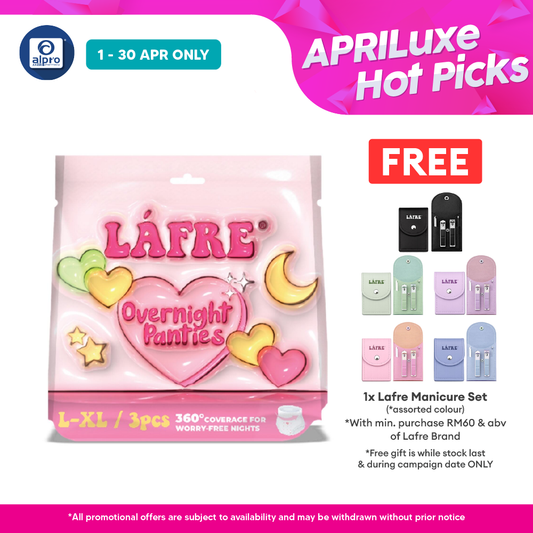 Lafre Overnight Panties L-XL 3s | 360° Leak Protection Lafre