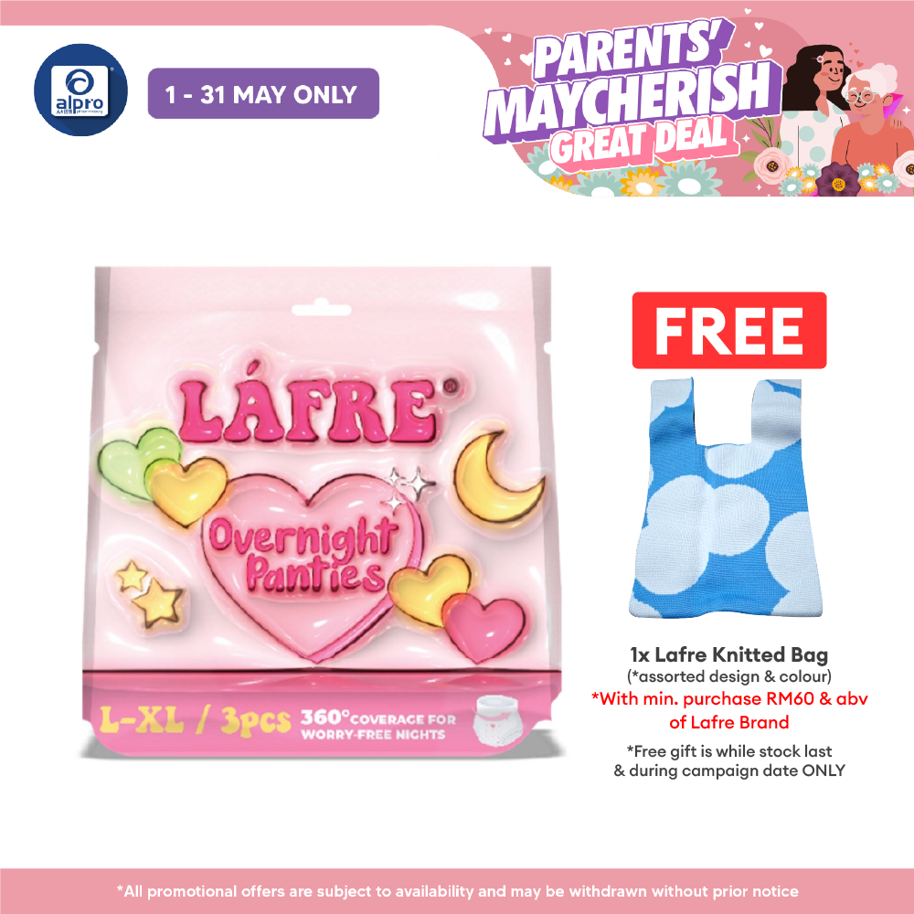 Lafre Overnight Panties L-XL 3s | 360° Leak Protection Lafre