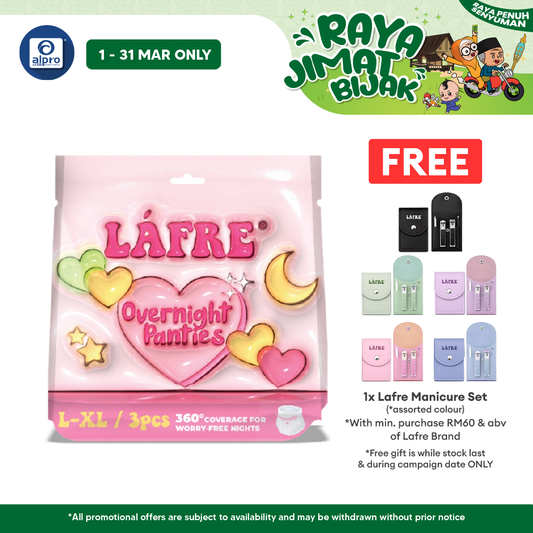 Lafre Overnight Panties L-XL 3s | 360° Leak Protection Alpro Pharmacy