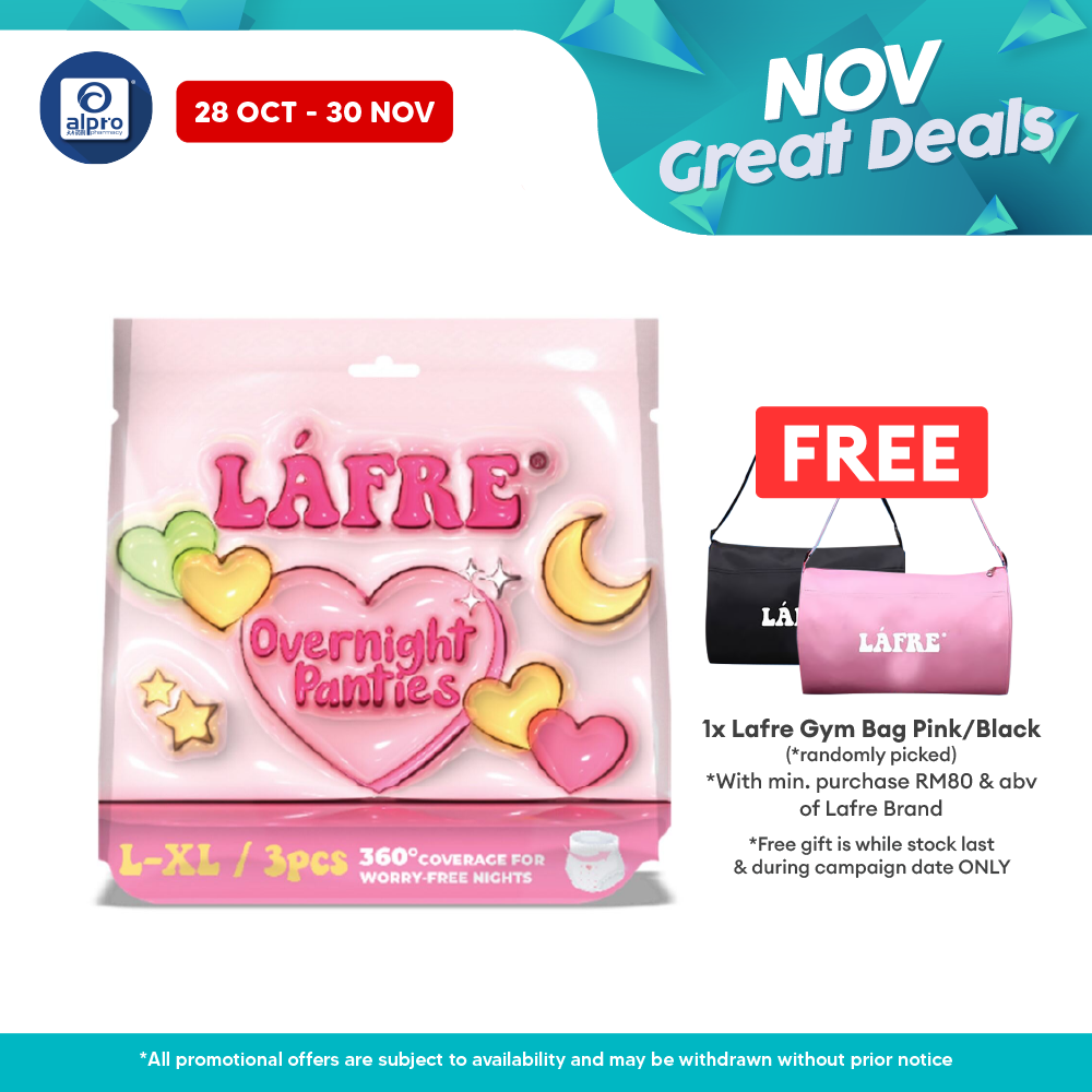 Lafre Overnight Panties L-XL 3s | 360° Leak Protection Alpro Pharmacy