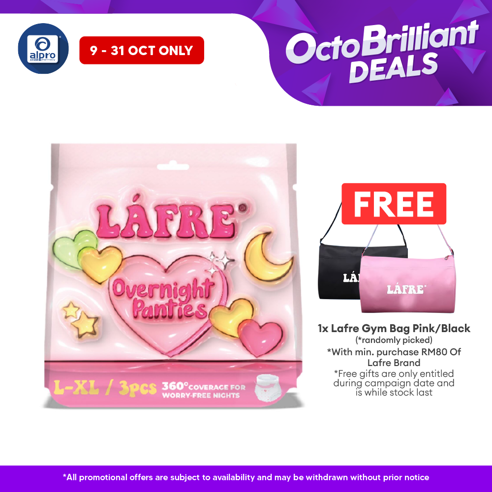 Lafre Overnight Panties L-XL 3s | 360° Leak Protection Alpro Pharmacy