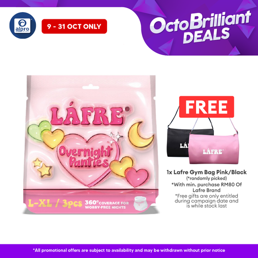 Lafre Overnight Panties L-XL 3s | 360° Leak Protection Alpro Pharmacy