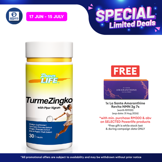 Powerlife Turmezingko with Piper Nigrum 30s | For Muscular Health Powerlife