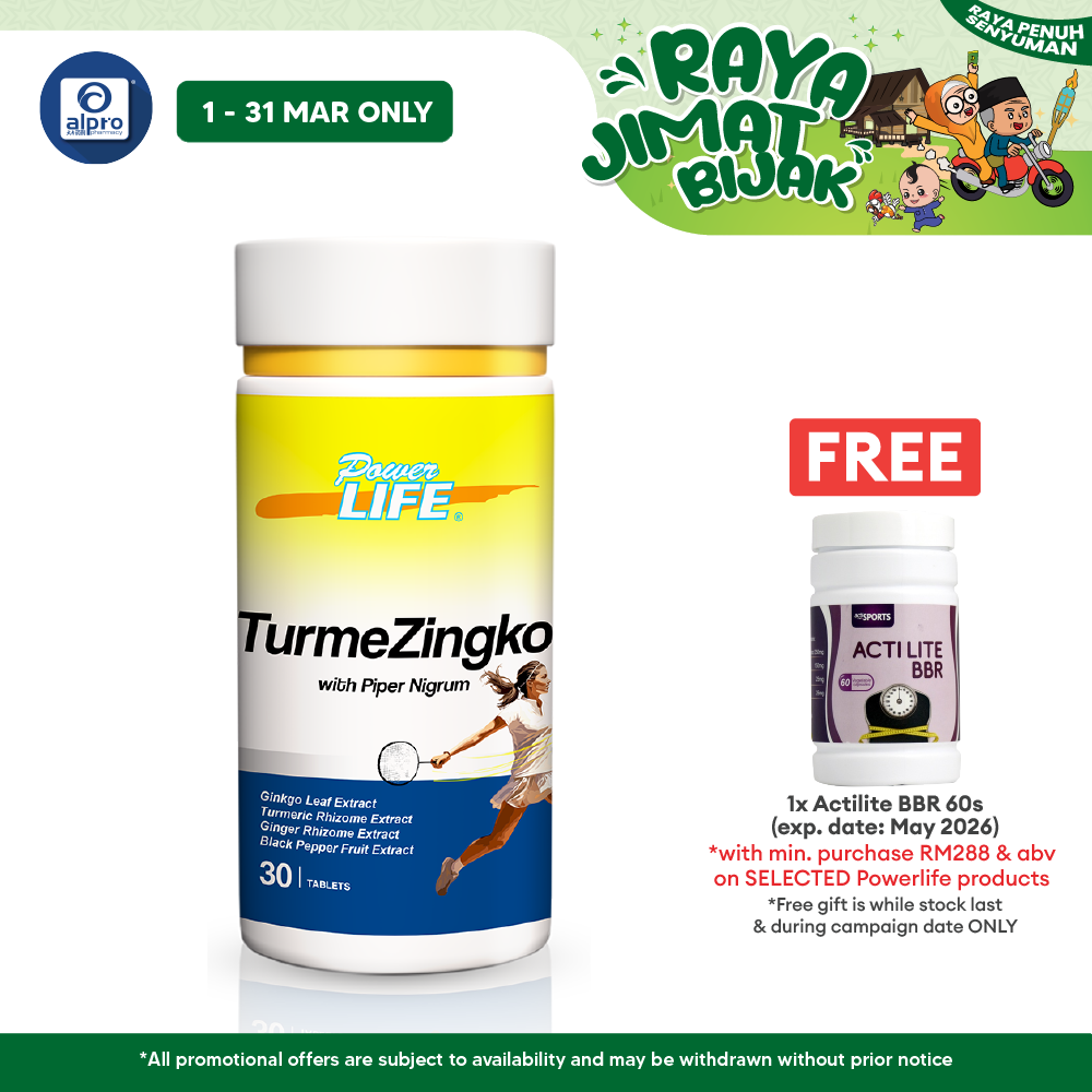 Powerlife Turmezingko with Piper Nigrum 30s | For Muscular Health Powerlife
