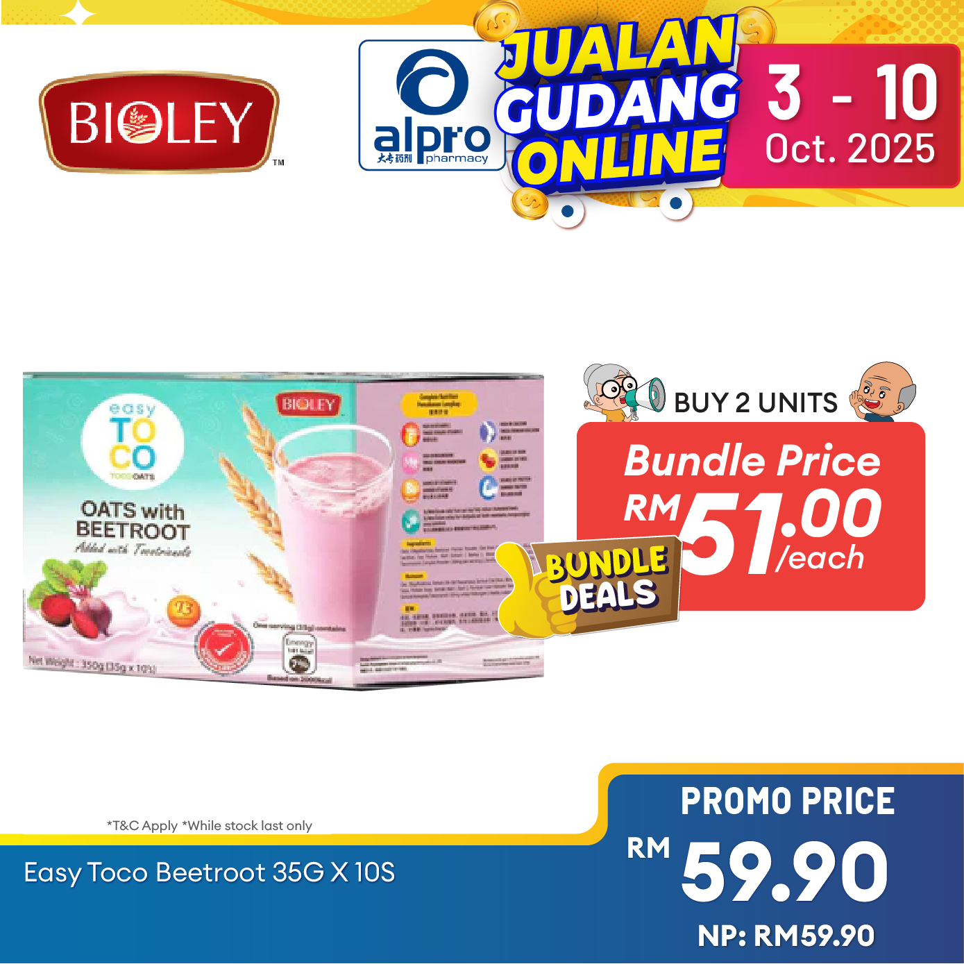 Bioley Easy Toco Beetroot 35g ×10s | Improve Stamina Alpro Pharmacy
