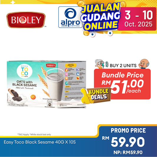 Bioley Easy Toco Black Sesame 40g ×10s | Strong Antioxidant Agent Bioley