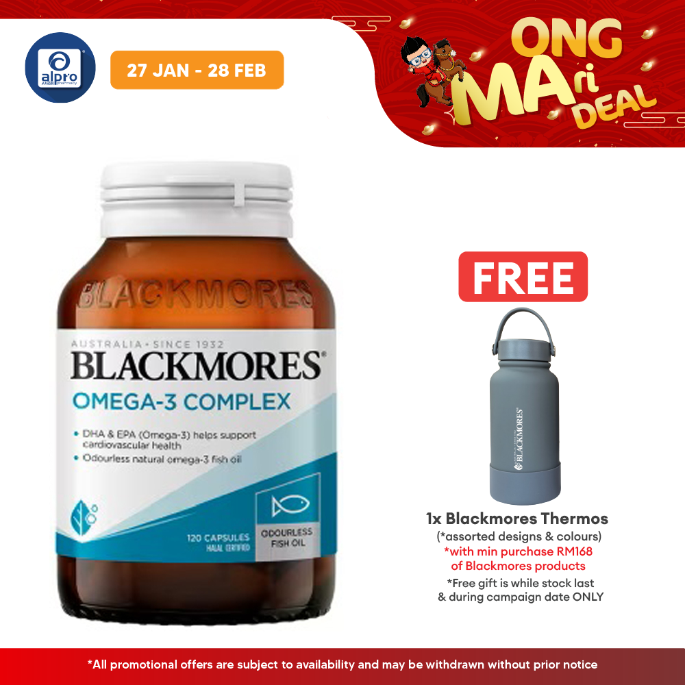 Blackmores Omega-3 Complex 500mg 120s | Helps Support Heart Health Alpro Pharmacy