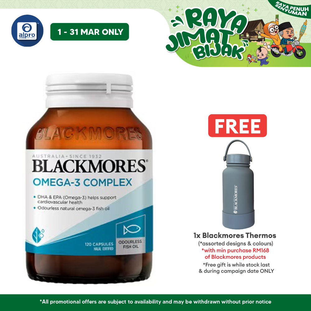 Blackmores Omega-3 Complex 500mg 120s | Helps Support Heart Health Alpro Pharmacy