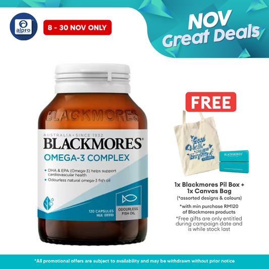 Blackmores Omega-3 Complex 500mg 120s | Helps Support Heart Health Alpro Pharmacy