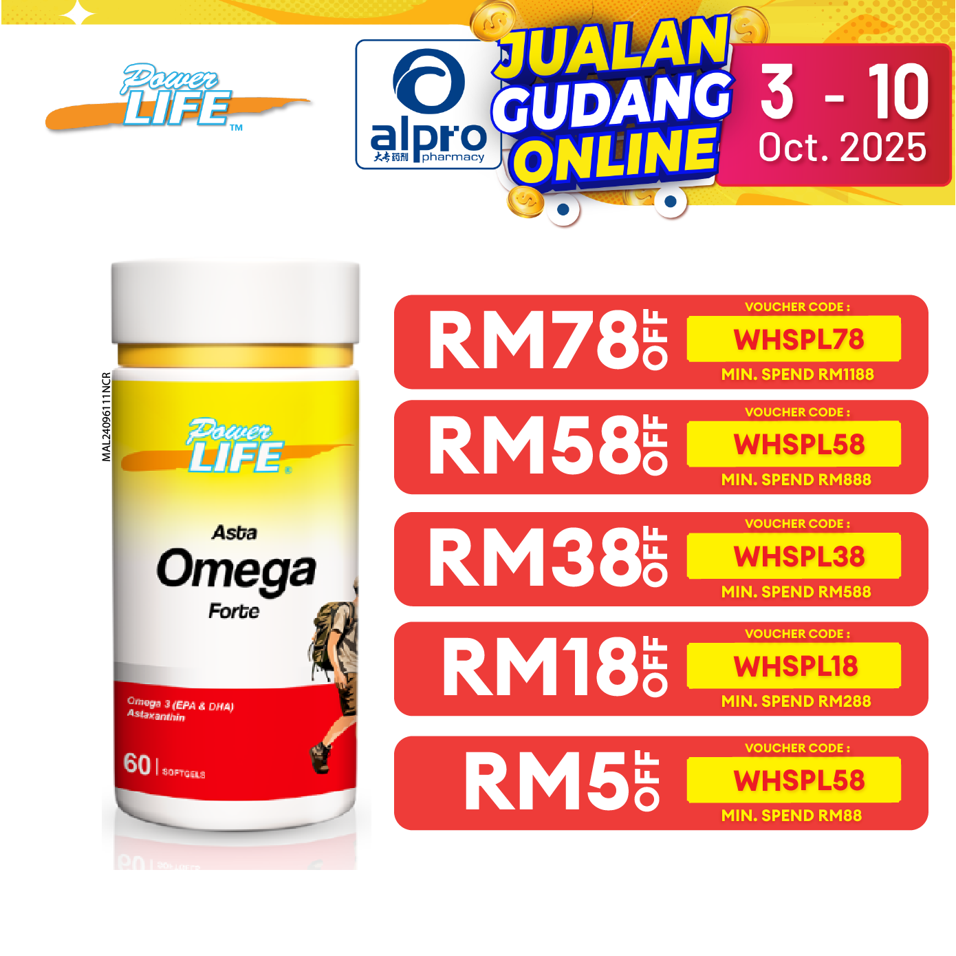 Powerlife Asta Omega Forte 60s Alpro Pharmacy