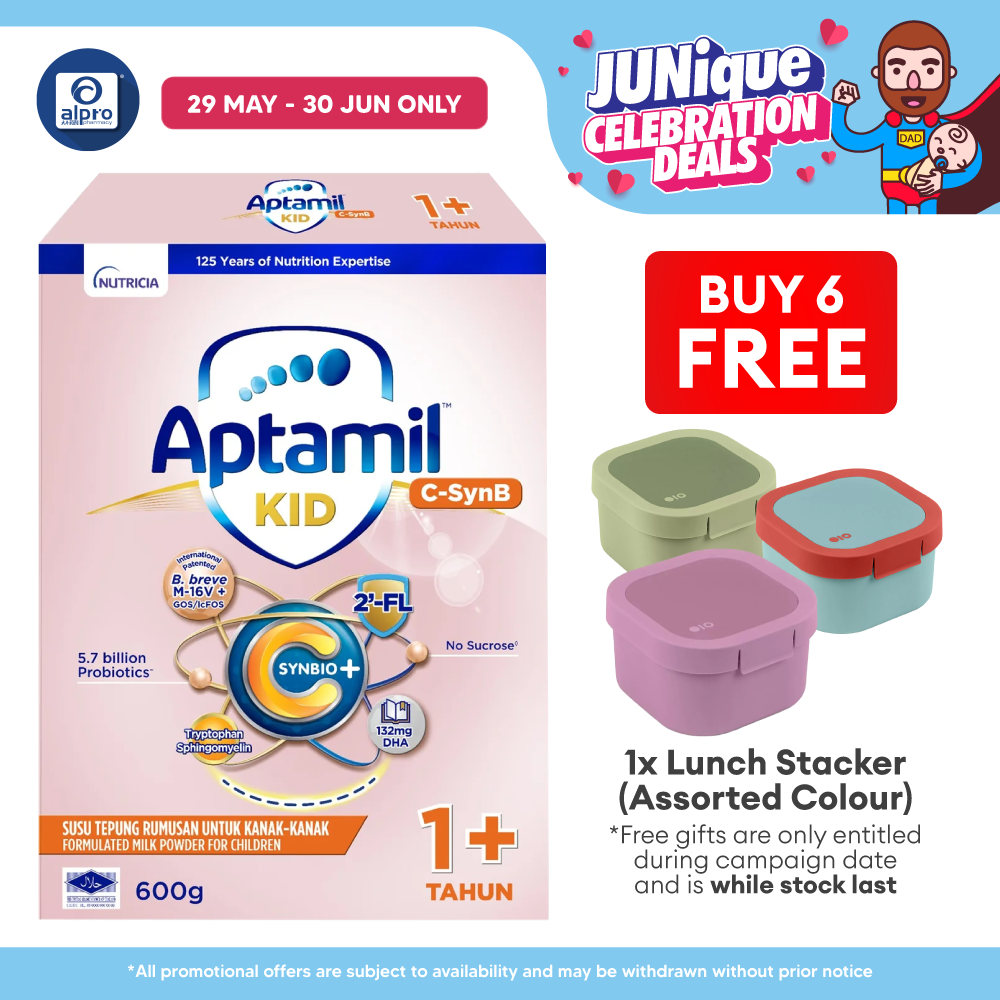 Aptamil Kid C-SynB Growing-Up Formula Step 3 1+ year 600g | Maintain Good Gut Health DANONE