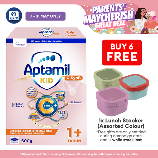 Aptamil Kid C-SynB Growing-Up Formula Step 3 1+ year 600g | Maintain Good Gut Health DANONE