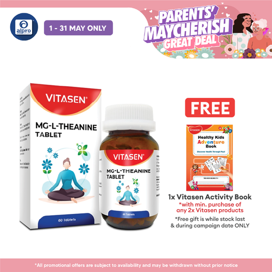 Vitasen MG-L-Theanine Tablet 60s | Restore Mood and Mind Vitasen