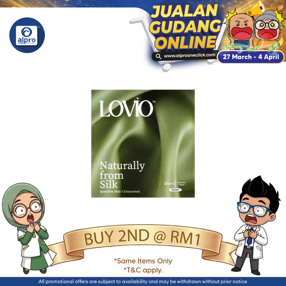 Lovio Sensitive Skin Silk Pantyliners 15.5cm 20s | For Sensitive and Comfort