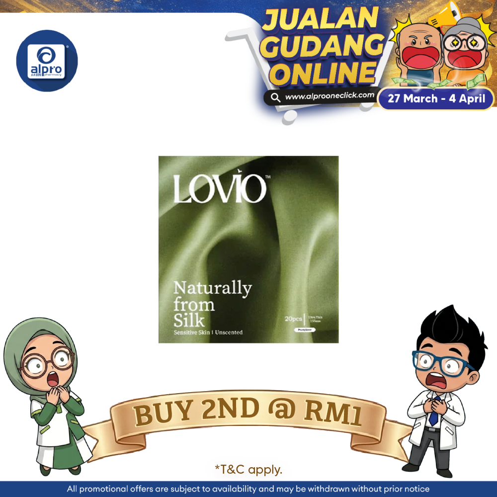 Lovio Sensitive Skin Silk Pantyliners 15.5cm 20s | For Sensitive and Comfort Alpro