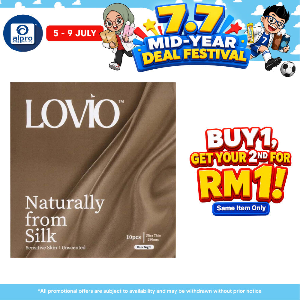 Lovio Sensitive Skin Night Use Silk Sanitary Pad 29cm 10s | Sensitive Skin for Night Use Lovio