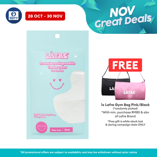 Lafre Disposable Underwear 5s | Travel Friendly Alpro Pharmacy