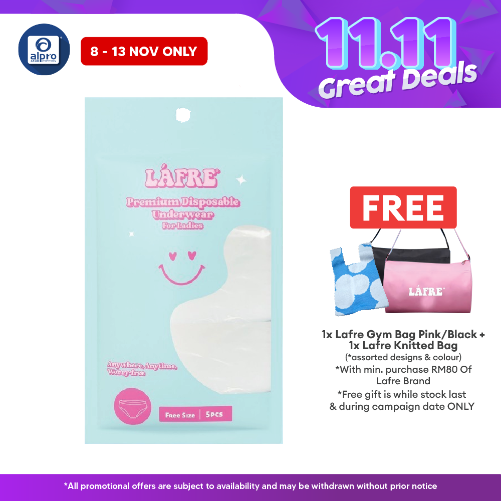 Lafre Disposable Underwear 5s | Travel Friendly Alpro Pharmacy