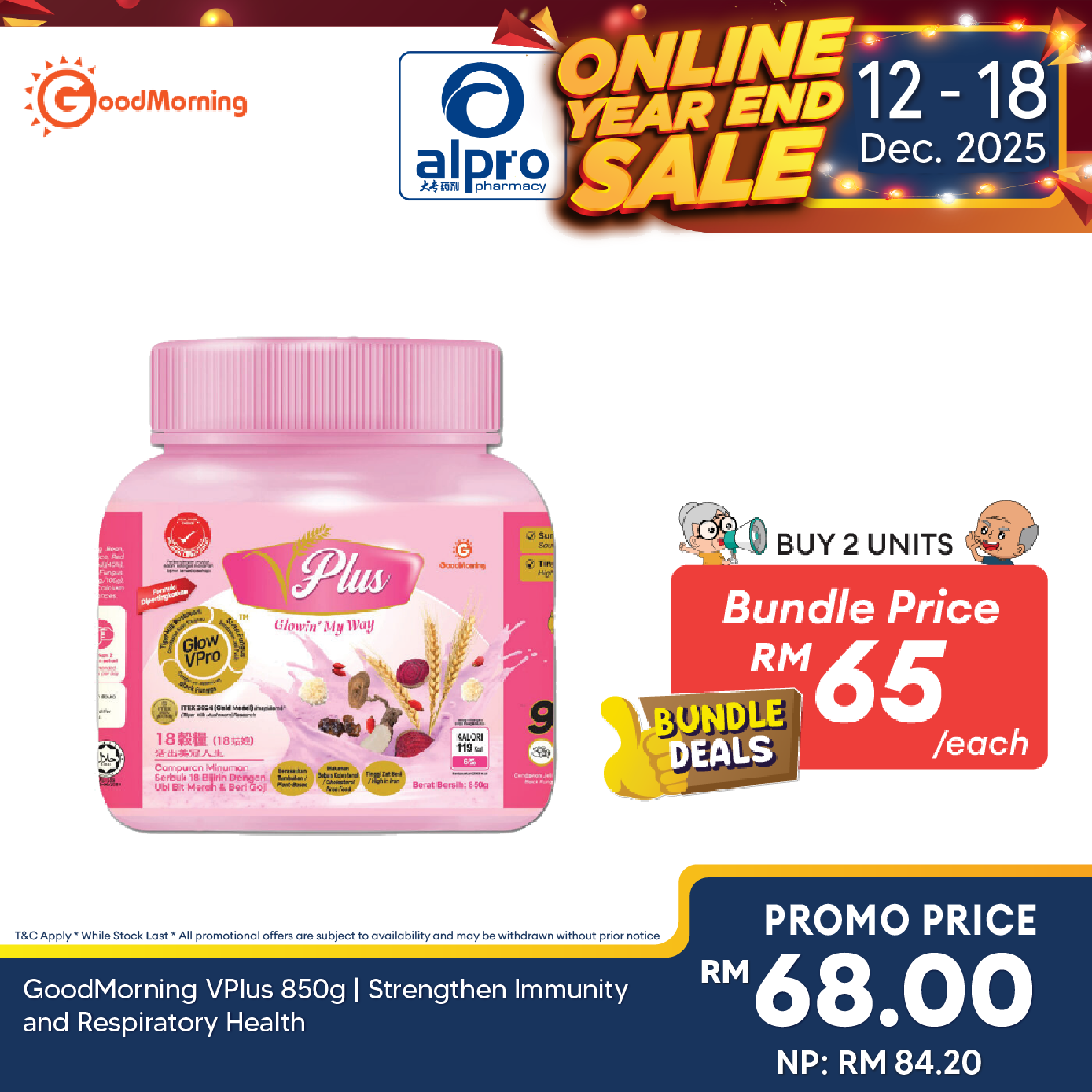 GoodMorning VPlus 850g | Strengthen Immunity and Respiratory Health GoodMorning