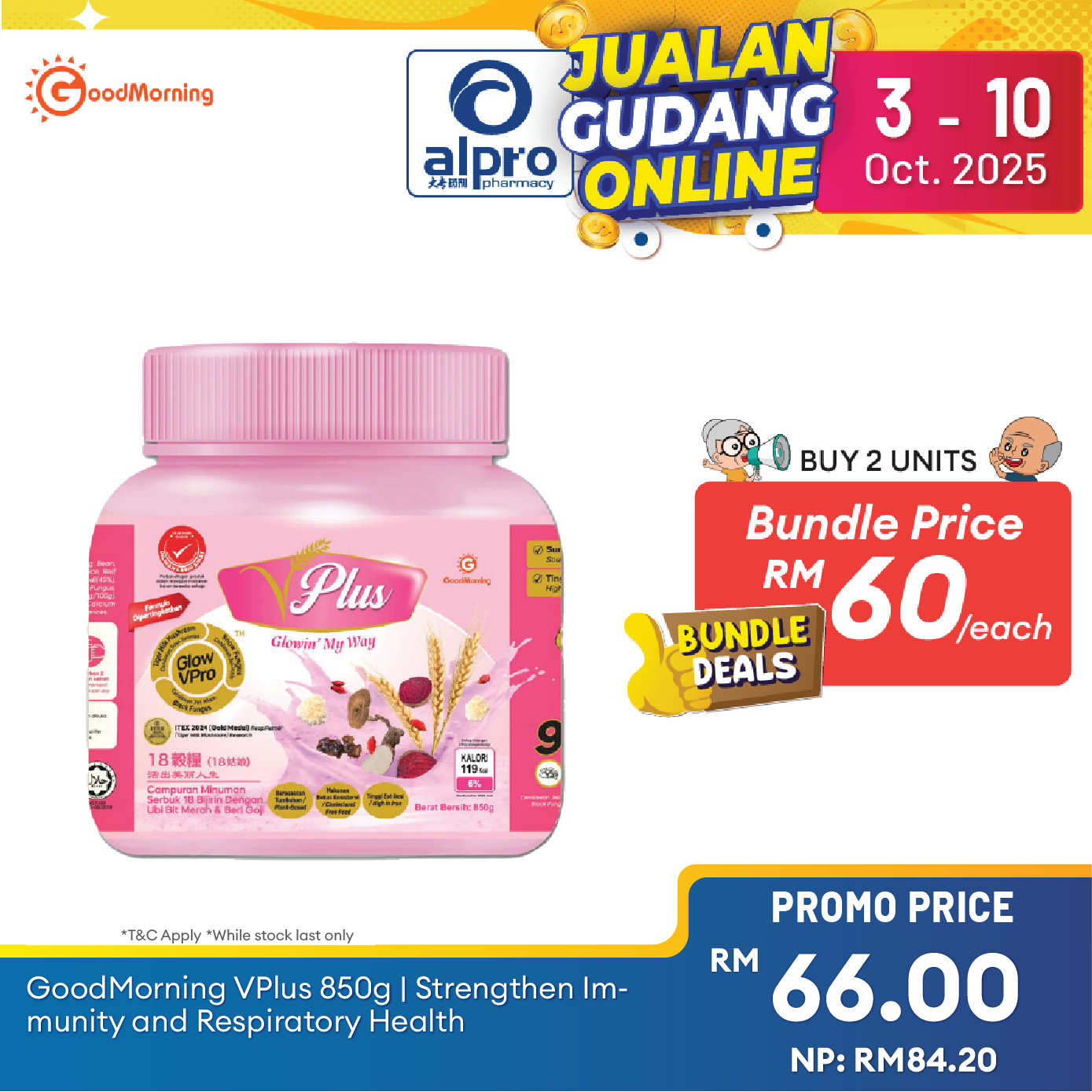GoodMorning VPlus 850g | Strengthen Immunity and Respiratory Health GoodMorning