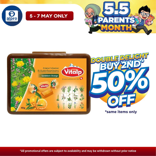 Vitalp Herbal Drops with Seabuckthorn-Orange 40g | Immune & Throat Vitalp