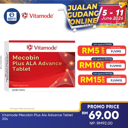 Vitamode Mecobin Plus Ala Advance Tablet 30s Vitamode