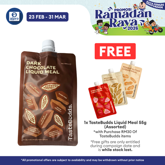 TasteBudds Dark Chocolate Liquid Meal 55g | Smooth Flavour of Chocolate TasteBudds