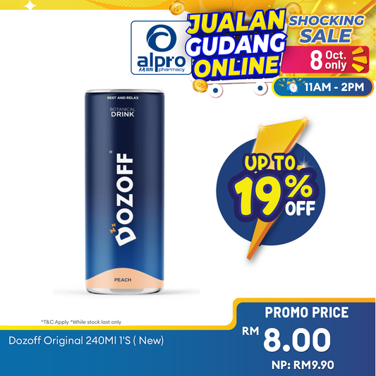Dozoff Original 240ml 1s (New Packaging) Sleep Aid Beverage | Relieve Stress, Relax and Sleep Peacefully Dozoff