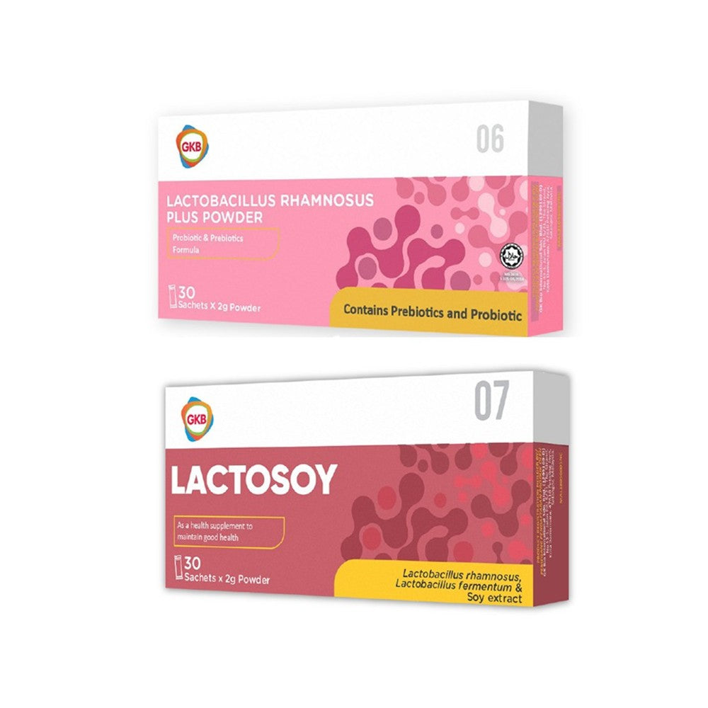 GKB Lactosoy 30s & 1 GKB Lactobacillus Rhamnosus Plus 30s Alpro Pharmacy