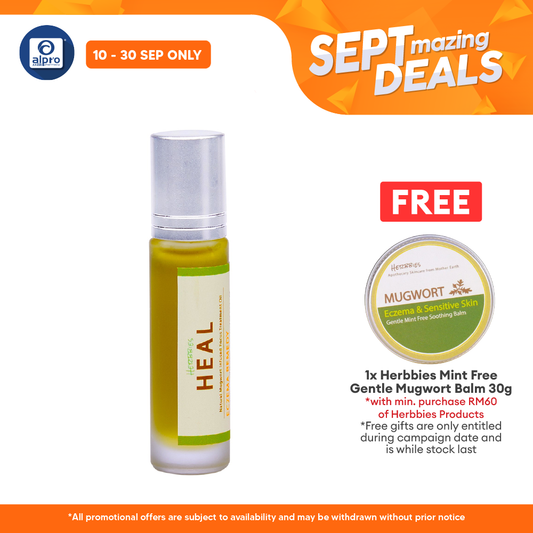 Herbbies Heal Treatment Focus Oil 10mL | Natural Infusion Plant-Based Alpro Pharmacy