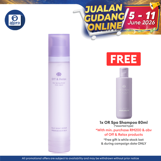 Off & Relax Silky Night Repair Premium Hair Milk 80ml | Deep Hair Repair Off & Relax