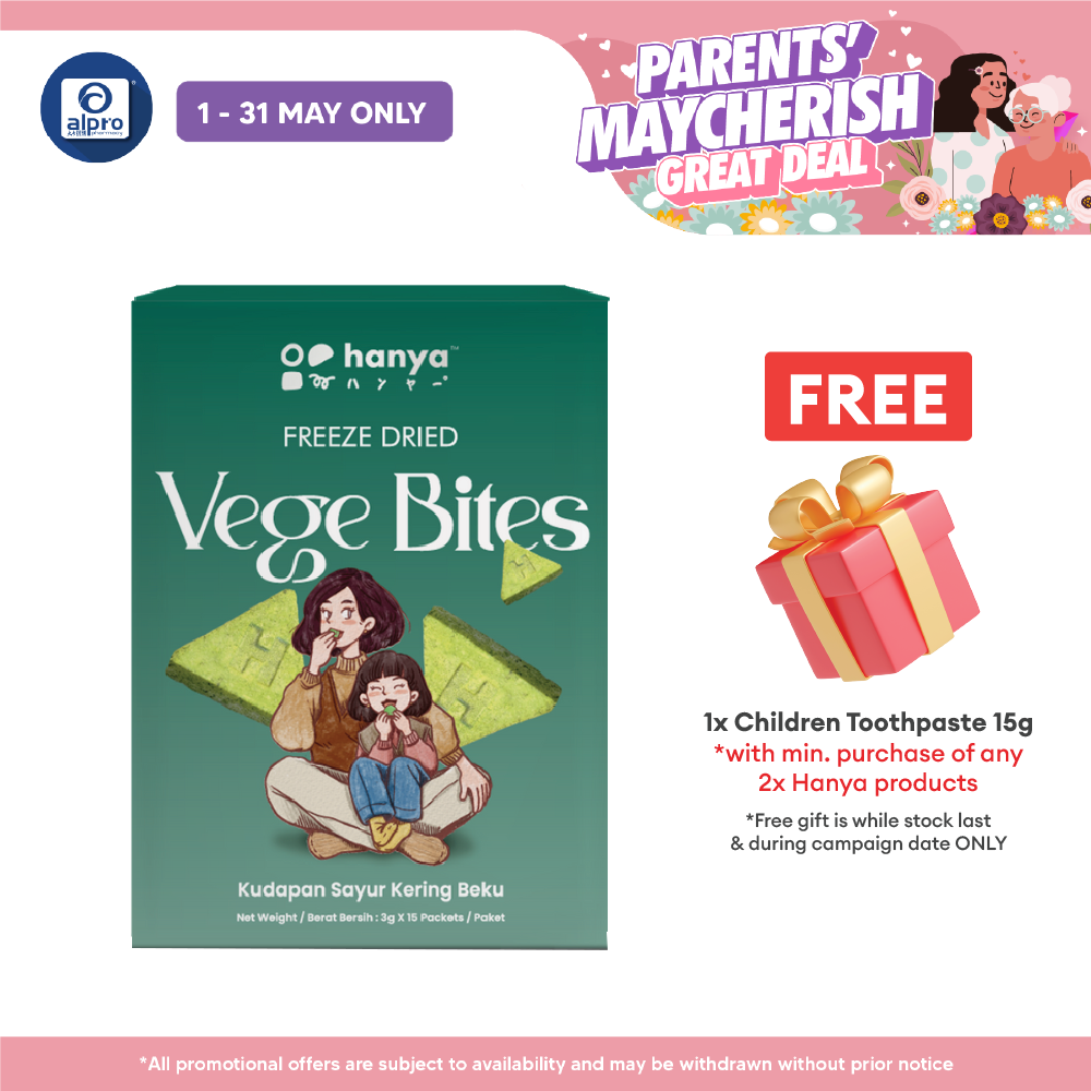 Hanya Freeze-Dried Vege Bites (3g X 15s) | Vegetables & Fruits Hanya