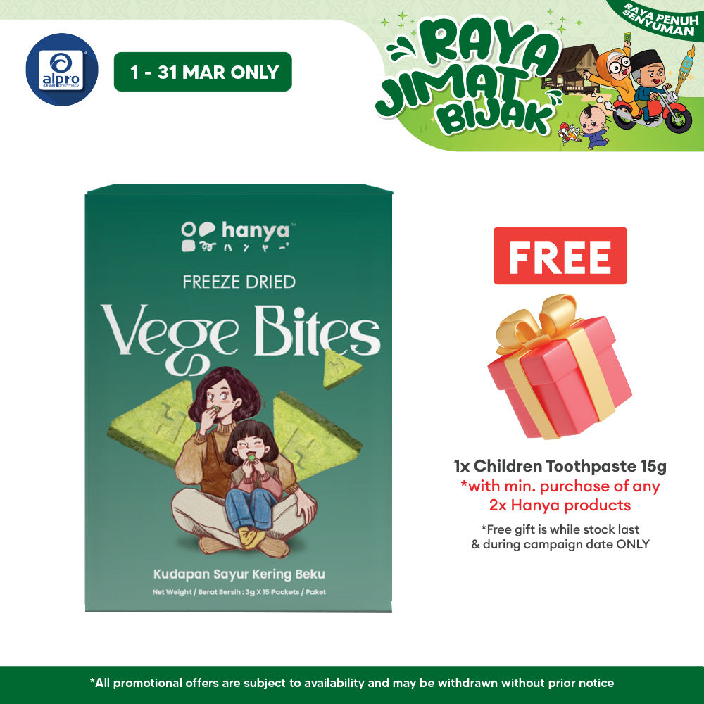 Hanya Freeze-Dried Vege Bites (3g X 15s) Hanya