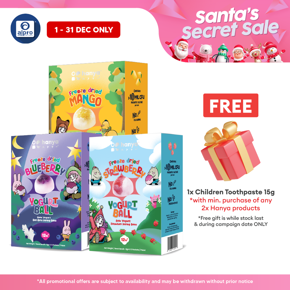 Hanya Freeze-Dried Yogurt Ball 6g x5s | Strawberry/Mango/Blueberry Hanya