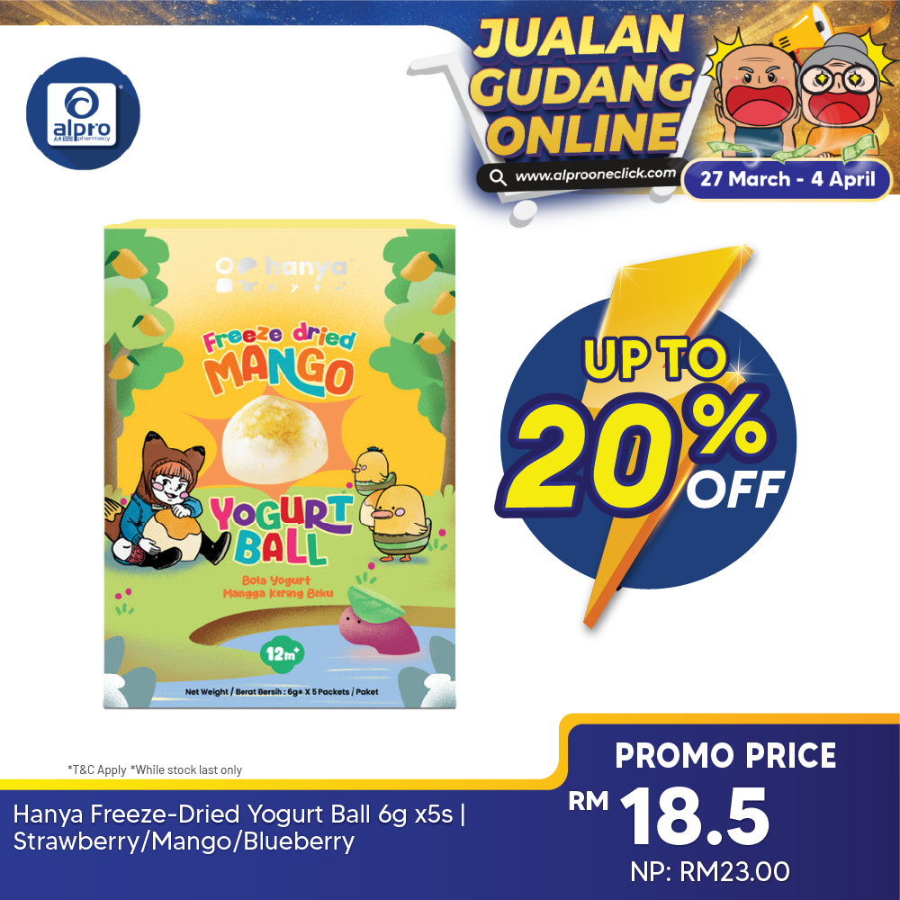 Hanya Freeze-Dried Yogurt Ball 6g x5s | Strawberry/Mango/Blueberry Hanya