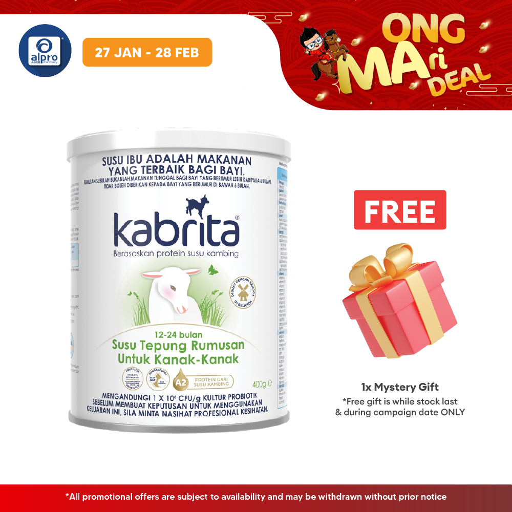 Kabrita Goat's Milk Children Formula (12-24 Months) 400g | Goat’s Milk Protein Based Formula Alpro Pharmacy