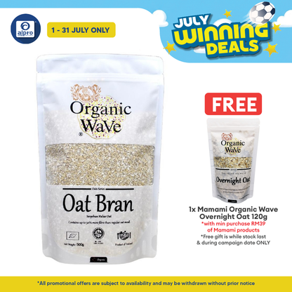 Mamami Organic Wave Oat Bran 500g | Plentiful of Fibre Intake Mamami