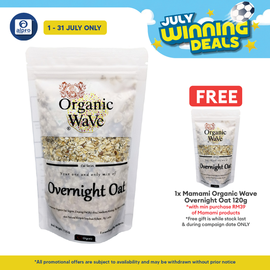 Mamami Organic Wave Overnight Oat 120g | Variety of Healthy Ingredients Mamami