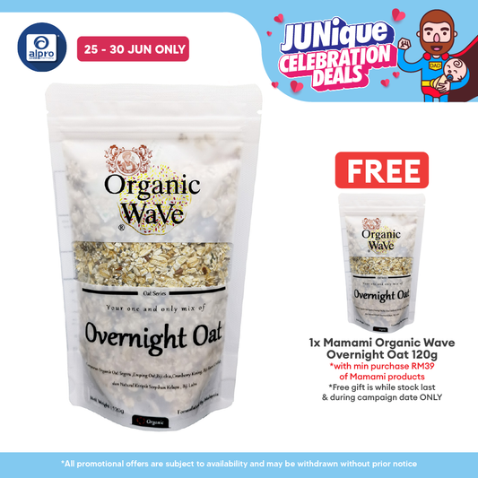 Mamami Organic Wave Overnight Oat 120g | Variety of Healthy Ingredients Mamami