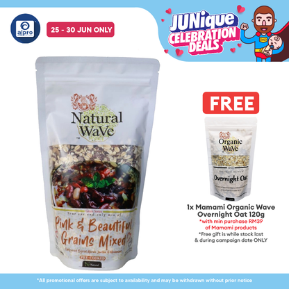 Mamami Natural Wave Pink & Beautiful Grains Mixed 400g | Earthy Richness of Grains Mamami