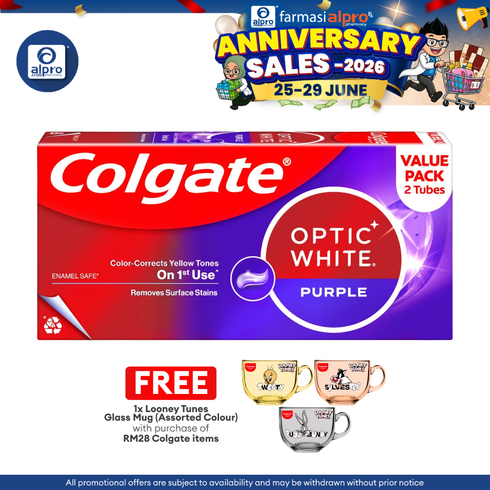 Colgate Optic White Purple 100g 2s | Help Remove Teeth Stains Colgate