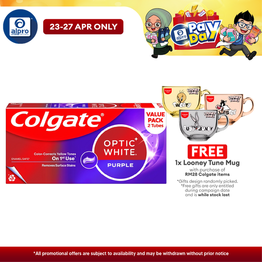 Colgate Optic White Purple 100g 2s | Help Remove Teeth Stains Colgate