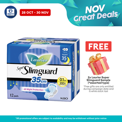 Laurier Super Slim Guard 35cm 12s | Ultra Absorbent Alpro Pharmacy