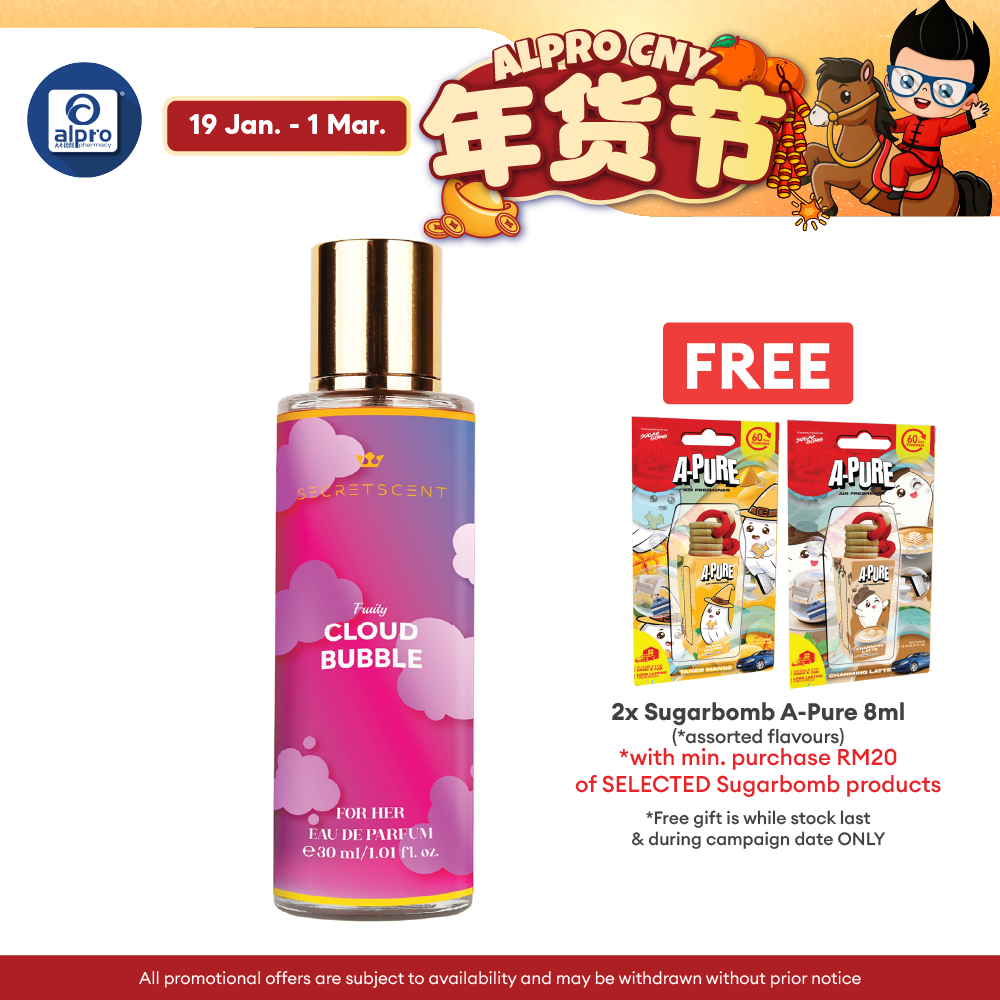 SugarBomb Secret Scent Eau De Parfum For Her (Assorted Premium Scents) 30mL | Sweet and Elegant Aroma