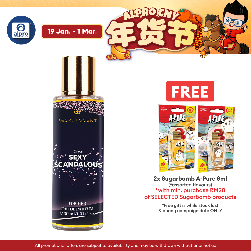 SugarBomb Secret Scent Eau De Parfum For Her (Assorted Premium Scents) 30mL | Sweet and Elegant Aroma