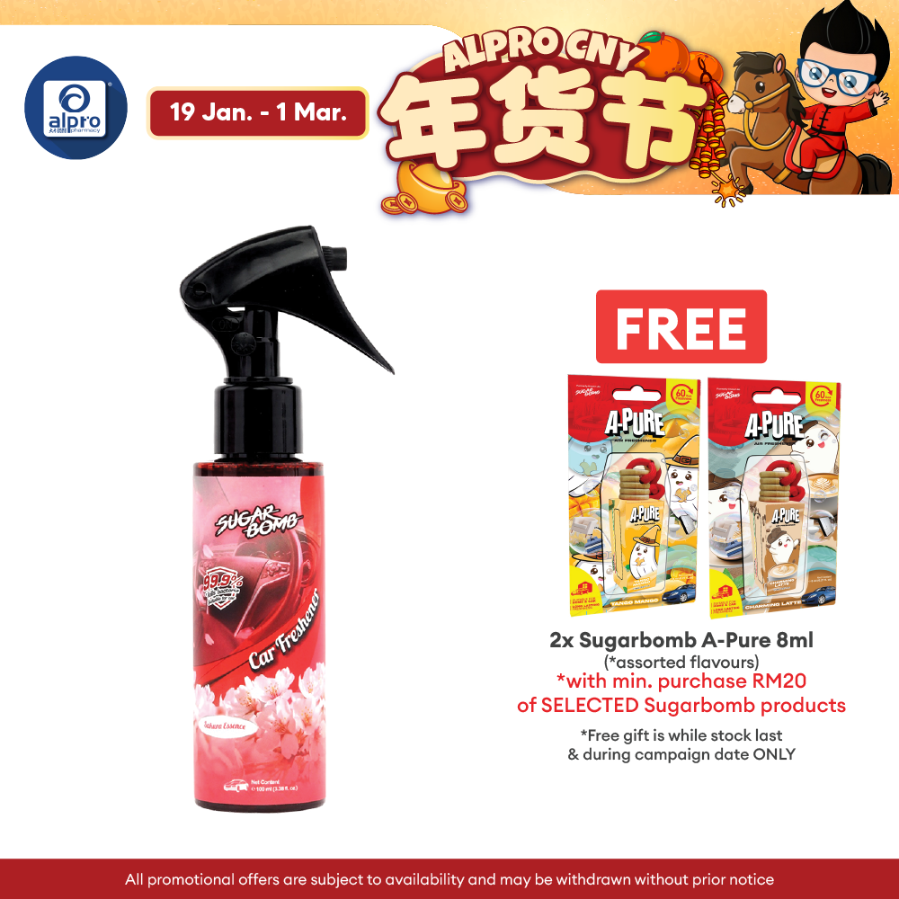 SugarBomb Dr. Bomb Car Freshener (Spooky Dew/ Fresh Lavender/ Sakura Essence) 100mL | Freshen and Live Up Car Fragrance